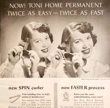 1949 Toni Spin Curlers For Hair Advertisement Health And Beauty Products... - $19.99