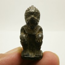 Lord Hanuman mini statue figurine LP Soon 1930s Antique Thai Hanumaan amulet mon - £93.90 GBP