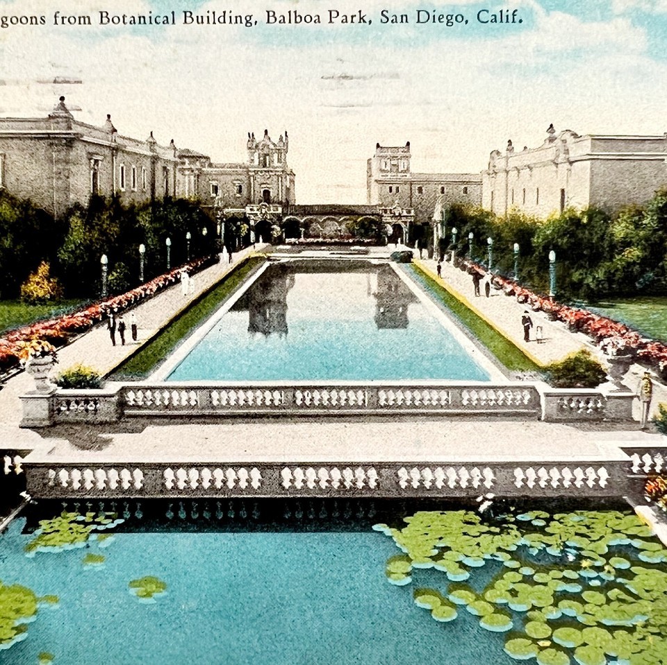Balboa Park San Diego Postcard California c1940s Lagoon Botanical PCBG9A - $19.99