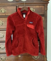 Patagonia Re Tool Snap T Fleece Pullover Womens XS Red Deep Pile Jacket soft - £23.40 GBP
