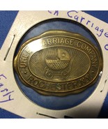 Antique Uhlen Carriage Company Rochester, NY  Metal Advertising Tag, Cir... - $40.52 CAD