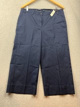 Talbots The Deck Cropped Pants Women Petites Size 12 P Classic Casual Slacks New - £35.13 GBP