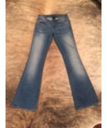 GENETIC Medium  Blue Wash Flared Denim Jeans Low Rise SZ 26 EUC - $713.69 MXN