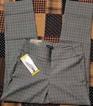 Hilary Radley ~ Pull-on Pants ~ Black &amp; Off-White Check Patteen ~ Ladies... - $30.00