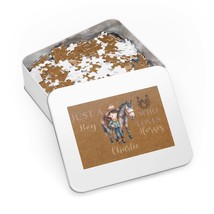 Jigsaw Puzzle in Tin, Western, Just a Boy Who Loves Horses, Personalised/Non-Per - £28.22 GBP+