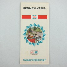 1967 Esso Humble Oil Road Map Pennsylvania Sightseeing Guide Pittsburg &amp;... - $9.99