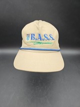 Vintage B.A.S.S. Bass Snapback Fishing Mesh Cap Hat W/ Blue Rope Made in USA - $11.62