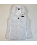 Patagonia Los Gatos Womens Sherpa Fleece White Zip Vest Size Small Pockets - $40.73 CAD