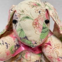 Vintage Applause Plush Floral Print Bunny Rabbit Jointed Stuffed Animal 6&quot; - £14.52 GBP