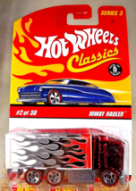 2007 Hot Wheels Classics Series 3 2/30 HIWAY HAULER Red-White w/Red Line 5 Spoke - £14.21 GBP