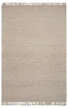 3&#39;X5&#39; Beige Chain Stitch Hand Woven Wool Indoor Area Rug - £160.67 GBP