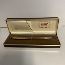 14k Gold Filled Ladies Cross Mechanical Pencil Roses Design + & Case - $44.50