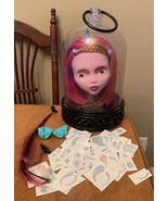 Monster High Gore-Geous Ghoul Anti-Styling Head Dome Pink Orange Hair Ac... - $40.00