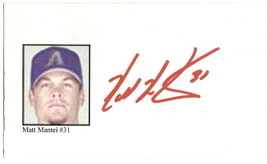 Matt Mantei Autographed 3x5 Index Card Baseball Signed - $9.55