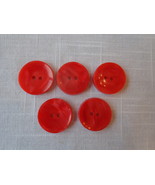 Red Marbleized ¾ Inch Concave 1/2 inch Buttons 2 Hole (#3600) - $15.03 CAD