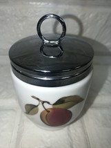 Royal Worcester 3” Porcelain Egg Coddler Evesham Peach &amp; Berries - £13.22 GBP