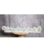 Baking Spirits Bright Gingerbread Bakery Christmas Wood Block Sign Table... - $22.99