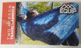 Equip Two Person Travel Hammock- Blue 124&quot;long x 77&quot; Wide, 100%Nylon, - £12.63 GBP