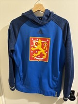 MENS Medium Finland Soccer Adidas Hoodie Sweater Coat of Arms - $39.59