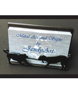 Playful Dog Puppies Decorative Metal Business Card Display Holder for De... - £21.23 GBP