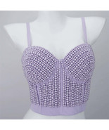 Burning Man Rave Festival  Party Rhinestones Embellished Bustier Corset ... - €41,21 EUR