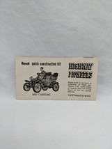 Revell Quick Construction Kit 1903 Cadillac Highway Pioneers Instructions - £23.35 GBP