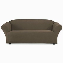 3 Seater Stretch Form Fit Elastic Furniture Sofa Couch Cover Slipcover - Taupe - £87.88 GBP