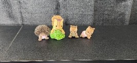 Vintage 1985 Sylvanian Families Calico Critters SQUIRREL Baby Hedgehog Lot of 4 - £31.59 GBP