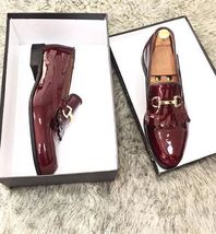 New Handmade Men&#39;s Patent leather shoes, tassel shoes, formal shoes, party shoes - £115.09 GBP