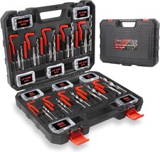 Thread Repair Kit 261 Piece HSS Drill Helicoil Repair Kit SAE Metric 1 4&quot; 5 16&quot;  - £140.09 GBP