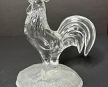 Vintage Cristal d&#39;Arques Rooster Lead Crystal Glass Figurine Made in France - $15.90