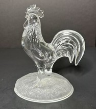 Vintage Cristal d&#39;Arques Rooster Lead Crystal Glass Figurine Made in France - £12.57 GBP