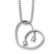 Sterling Silver White Ice  0.04CT Diamond Heart Necklace - £112.59 GBP
