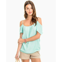 NWT Women Size Small Southern Tide Offshore Green Blakey Cold Shoulder Top - £23.49 GBP
