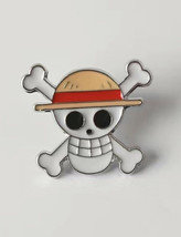 One Piece Straw Hat Crew skull &amp; bones enamel pin, New One Piece Lapel Pin - £4.70 GBP