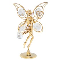 Fairy With Heart Swarovski (R) Crystal 24KT Gold Ornament Figurine Table Top Sun - £11.52 GBP