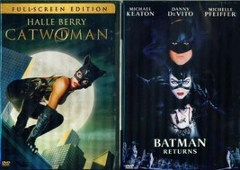 Catwoman &amp; Batman Returns: Halle Berry+ Michelle Pfieffer- New 2 Fs Dvd - £17.86 GBP