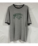 Seattle Supersonics Superman Logo Ringer Shirt Hanes Beefy T  XL 29x24 V... - $44.55