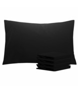 100% Brushed Microfiber Queen Pillowcases Set Of 4, 1800 Super Soft And Cozy, Wr - £22.01 GBP