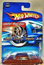 Hot Wheels Faster Than Ever #93 Pin Hedz 3/5 1964 CHEVY IMPALA Brown w/FTEs - £7.90 GBP