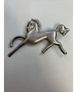1940s Mexico Silver Horse Pin Prancing Pony 3.5” Large Brooch 17.1g - €42,92 EUR