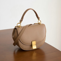 Leather Saddle Bag For Women Top Grade Fashion Crossboday Shoulder Bags Ladies M - £99.48 GBP