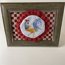 Rooster Chicken Picture, Farmhouse Decor, Framed, Handmade - £24.43 GBP