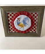 Rooster Chicken Picture, Farmhouse Decor, Framed, Handmade - €24,30 EUR
