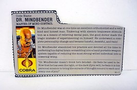 GI Joe Dr. Mindbender File Card Vintage Action Figure Accessory Part 1986 - $1.34