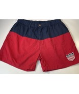 Chubbies American Flag Shorts Red Blue Pull On Elastic Waist Pocket 5" Ins Men L - $19.79
