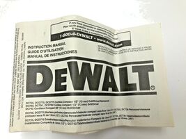DeWalt Instruction Manual Some Cordless Drill/Drivers, Drill/Driver/Hamm... - $5.95
