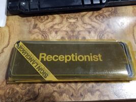 Door Sign Business Commercial Plastic W Adhesive - 9x3 - Receptionist - $143.10 MXN