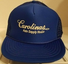 Vintage Carolinas Auto Supply House Trucker Hat Cap  Snapback Blue Mesh Foam - £9.15 GBP