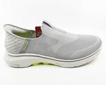 Skechers Go Walk 7 Gray Yellow Mens Extra Wide Slip On Sneakers - $59.95